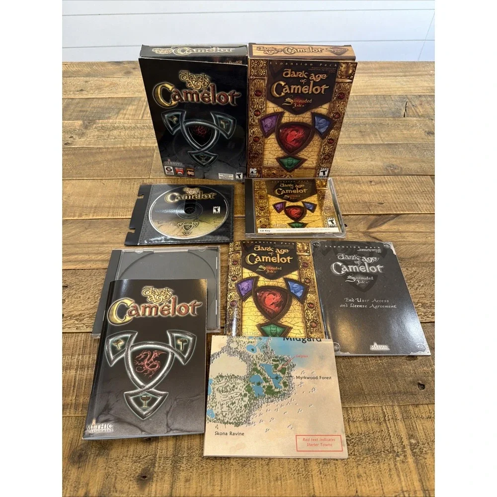 Dark Age of Camelot Shrouded Isles Expansion Pack  (PC, 2001) PC Big Box W Map